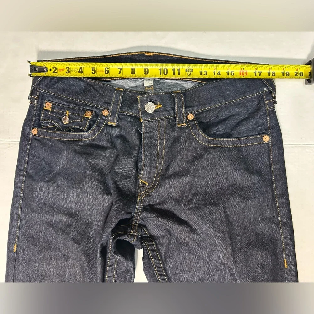 True Religion Men's Straight Jeans in Dark Indigo